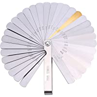 Medidor de espesores de 32 cuchillas de acero inoxidable- medidor de calibre doble y imperial Gap